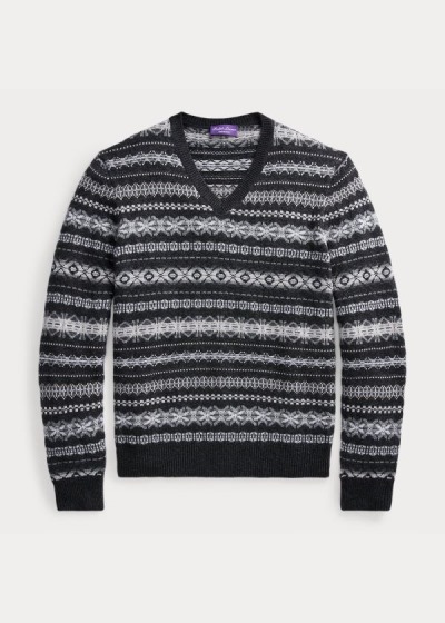 Men's Ralph Lauren Fair Isle Cashmere Sweater | 406793ZRV